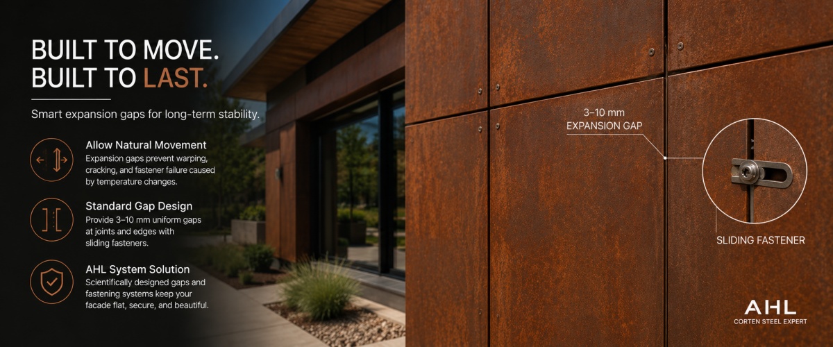 Failing to Leave Expansion Joints for Corten Steel Siding